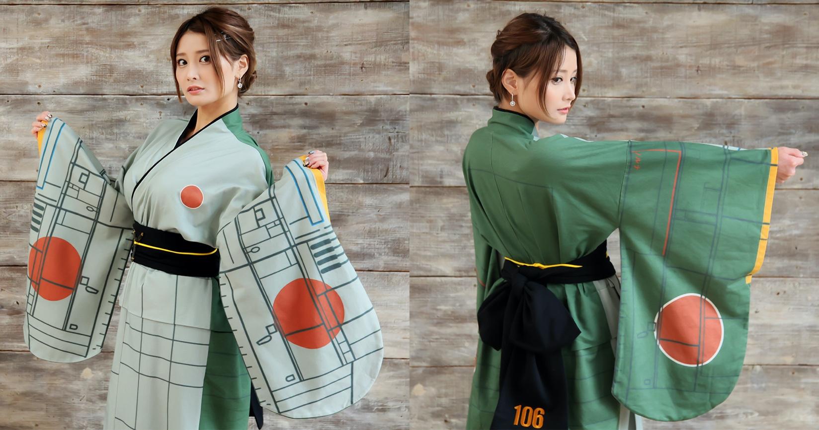 「CAMPFIRE Creation、最強の戦闘機が着物になってよみがえる『零戦風52型着物』商品化に向けてクラウドファンディング開始 人気コスプレイヤー赤羽ももさんをイメージモデルに起用」のアイキャッチ画像