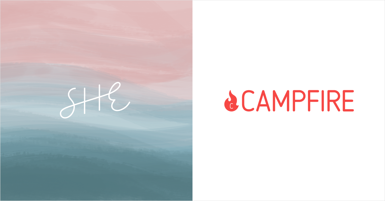「CAMPFIREとSHE、クラウドファンディングページのブランディング支援で業務提携 プロダクト・ファッションカテゴリーを中心にサポート」のアイキャッチ画像