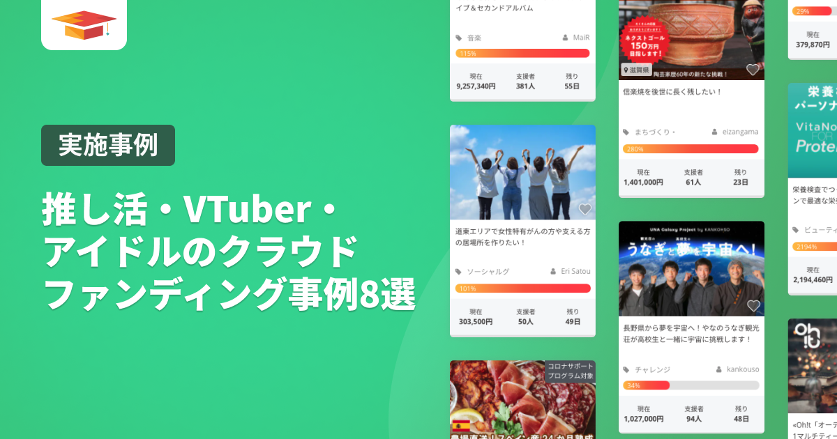 推し活・VTuber・アイドルのクラウドファンディング事例8選｜生誕祭・3D化